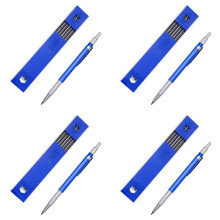 4pcs 2.0mm Mechanical Pencil Lead Pencil for Draft Drawing Carpenter Crafting Art Sketching with 48 Pcs Refill -
