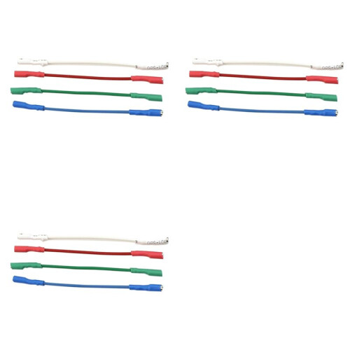 Turntable Phonograph Lead Headshell Stereo Cartridge Record Player Headshell Wires 12Pcs for Record Player Replacement