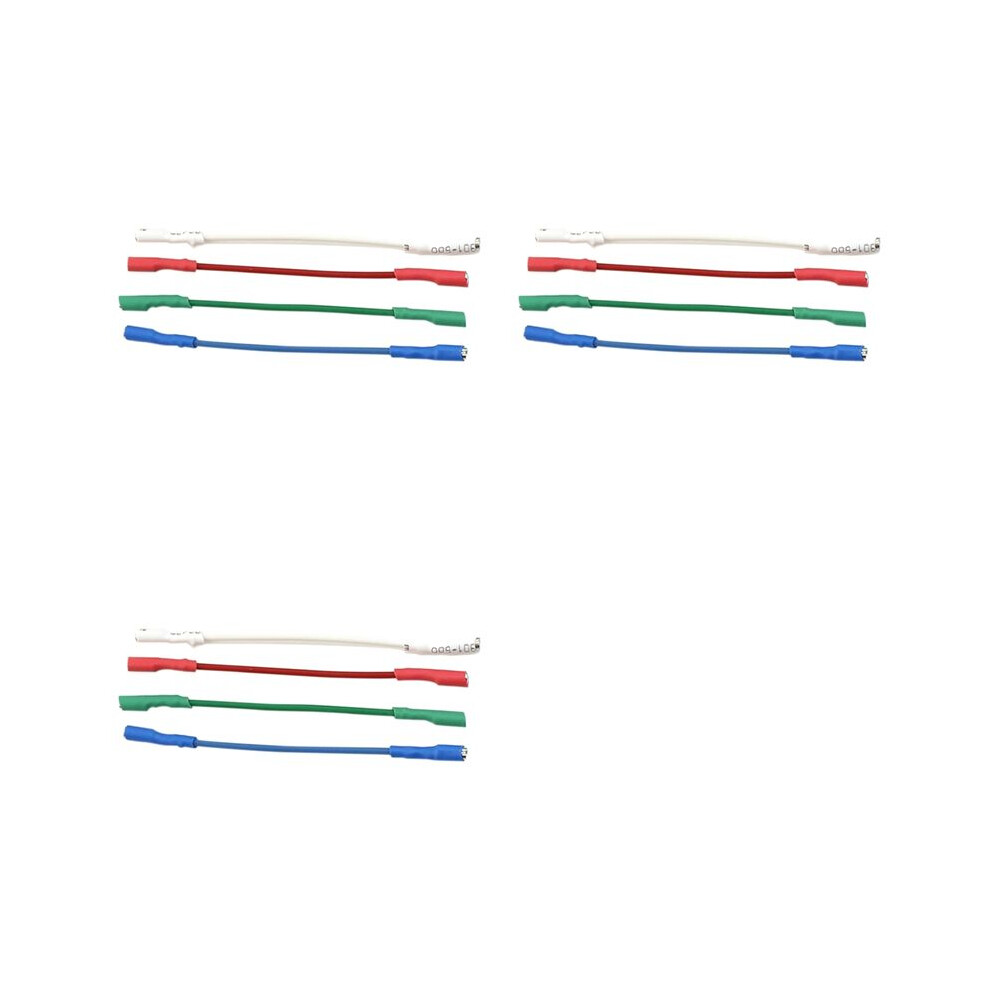 Turntable Phonograph Lead Headshell Stereo Cartridge Record Player Headshell Wires 12Pcs For Record Player Replacement 6032242395518