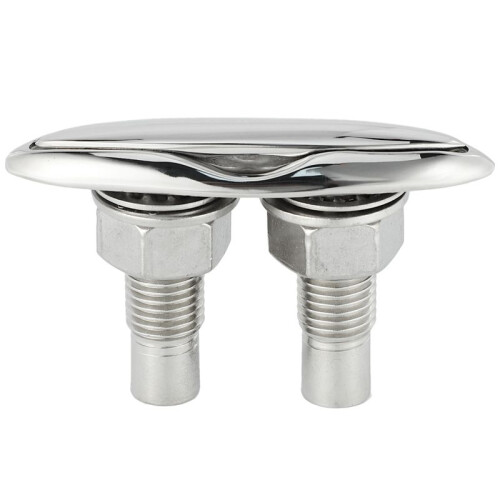 2X Boat Ship Mooring Dock Neat Cleat Stainless Steel Double-Deck Push-Pull Cable Bolt Marine 2