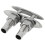2X Boat Ship Mooring Dock Neat Cleat Stainless Steel Double-Deck Push-Pull Cable Bolt Marine 5