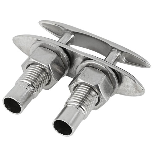 2X Boat Ship Mooring Dock Neat Cleat Stainless Steel Double-Deck Push-Pull Cable Bolt Marine 2