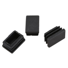 60 Stueck Kunststoff Rechteckig Endkappe 30mm X 20mm Gewinde Rohr Rohreinsatz