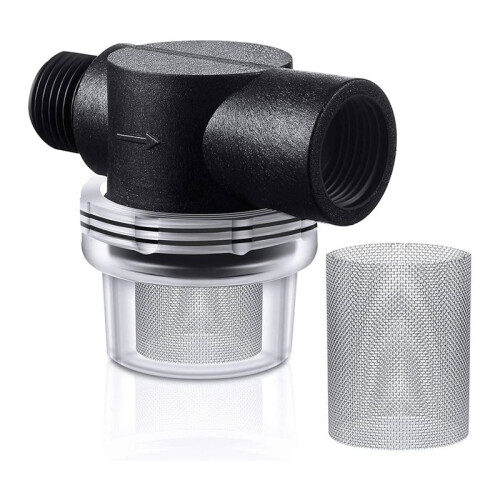 2X Water Pump Strainer Filter Set Include Twist  Pipe Strainer and Extra 50 Mesh Filter Screen, 1/2 Filter 1