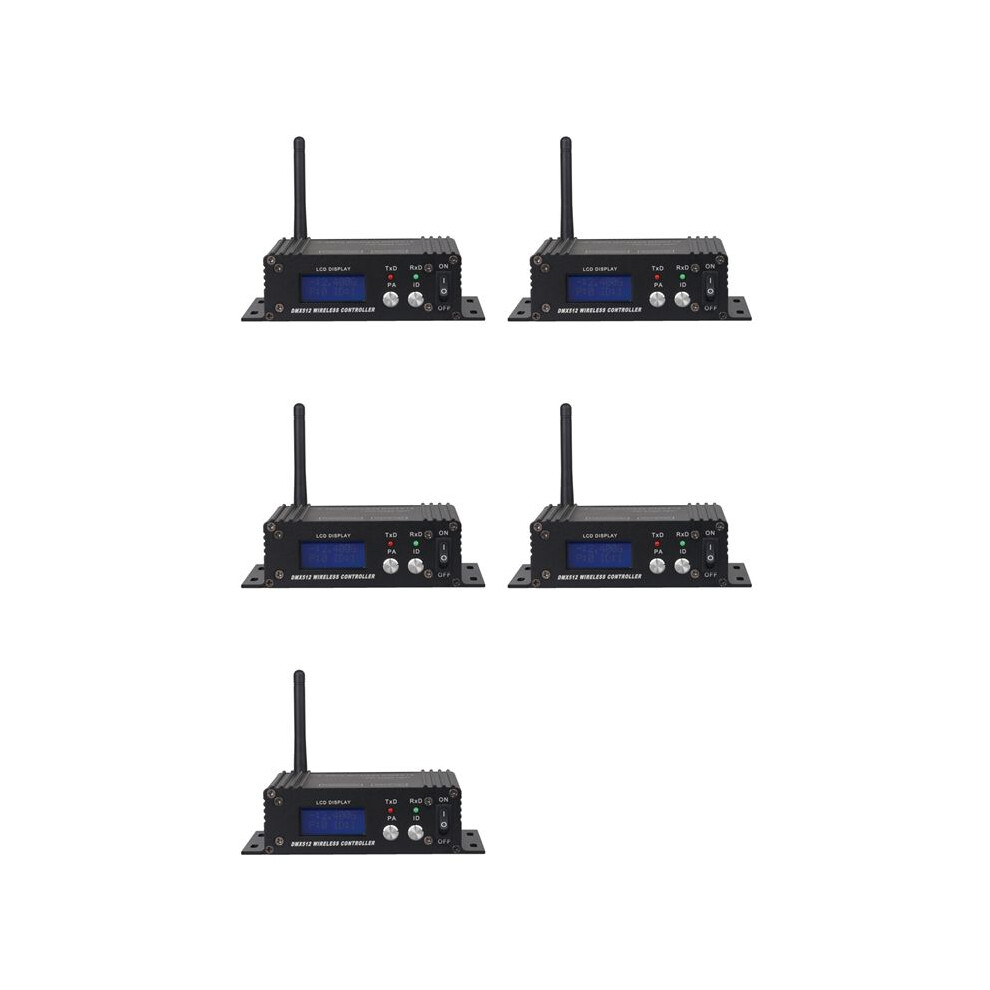 5X Dmx 512 Wireless Controller Receiver Transmitter Lcd Display Power Adjustable Eu Plug 6033081028834