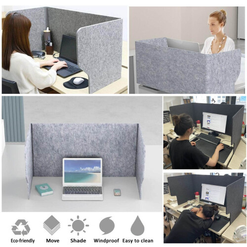 Desk Divider, Folding Acoustic Desktop Privacy Panel for Office Classroom Students 2