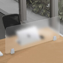Frosted Acrylic Desk Divider, Freestanding Desktop Privacy Screen for Home Office Workstations