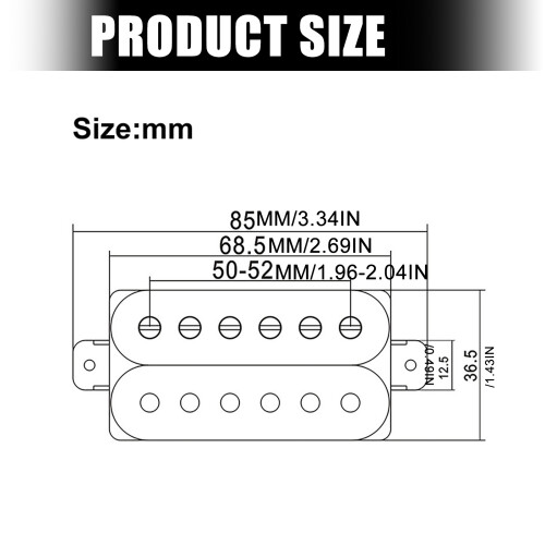 Micro de guitare électrique décalé Retros pour guitare-50mm 2