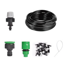 Home Garden Patio Misting  Flow Drip Irrigation Misting Cooling System with Mist Nozzle Sprinkler for Plant Flower