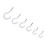 70PCS Ceiling Hooks Heavy Duty Screw Cup Hook for Bathroom Kitchen Wall Ceiling Hanging Various Size Combination Package 4