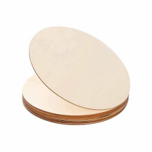 10PCS Natural Wood Pieces Slice Round Unfinished Wooden Discs for Crafts Centerpieces DIY Christmas Ornaments 5.9inch