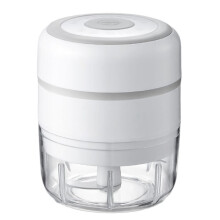 Electric Garlic Chopper Portable Food Chopper,Wireles Small Blender for Pepper Chili Vegetable Nut Meat 100ML,White