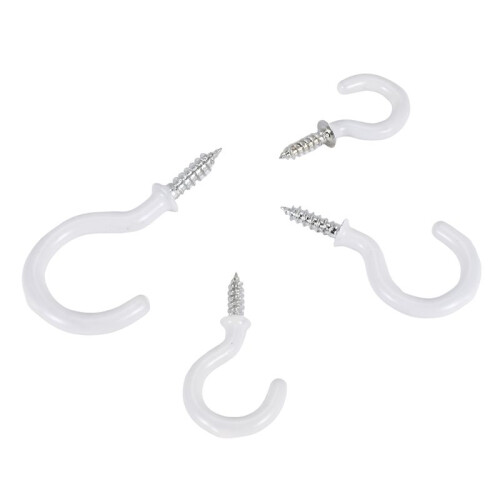 70PCS Ceiling Hooks Heavy Duty Screw Cup Hook for Bathroom Kitchen Wall Ceiling Hanging Various Size Combination Package 1