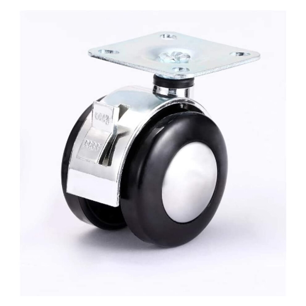 Office Chair Caster Wheels 2 Inch Heavy Duty Alloy Swivel Casters With Lockable Rubber 360 Rotation 9073542893356