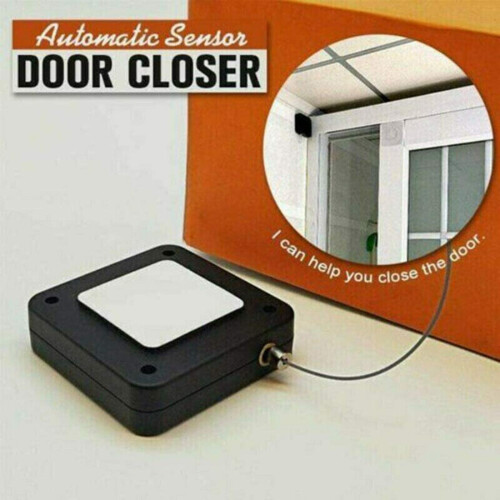 Punch-Free Automatic Door Closer Wire Rope Anti-Theft Pull Box Can Automatically Close All Doors (Black) 2