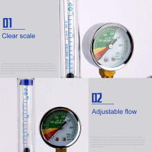 Regolatore di Pressione 'Ossigeno Inalatore Manometro Valvola di Riduzione Della Pressione G5 / 8 Pollici Misuratore di Portata Assorbitore Boa