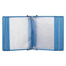 Wall Mounted File Organizer A4 20 Pocket Flip Display Rack with Dustproof Panels and Easy Installation