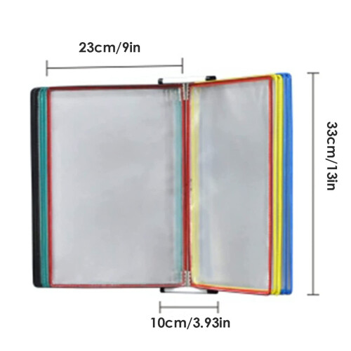 10Panel Desk Reference System A4 Wall Mounted Organizer with ColorCoded Display Panels for Quick Access 1