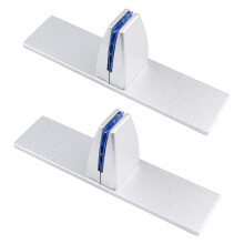 Desk Partition Clamp and Acrylic Sneeze Guard Bracket, Adjustable NonSlip Aluminum Alloy, Size B