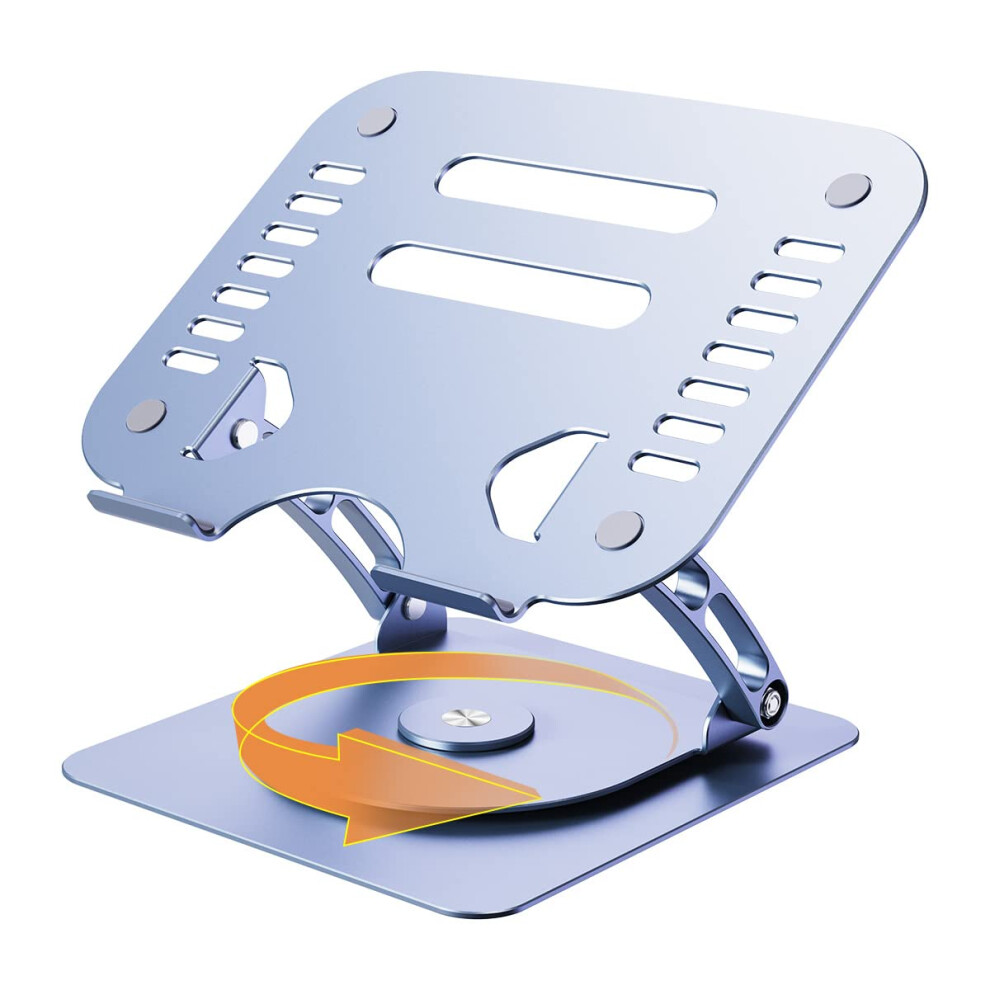 Adjustable Laptop Stand For Desk, 360 Rotating Base, Foldable Aluminum Riser For Laptop And Tablet 9771547318477