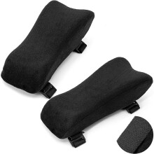 Memory Foam Office Chair Armrest Pads Set of 2, HeightBoosting Ergonomic Support Fits 2.95in Armrests