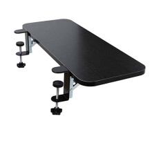 Clamp On Keyboard and Mouse Tray, NoDrill Ergonomic Armrest Desk Extender, 29.5 x 9.5 in, Black