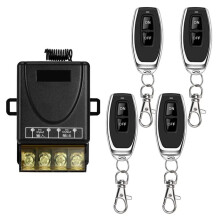Bezprzewodowy  Zdalnego Sterowania RF Przełącznik 220 V 30 A Przekaźnik Odbiornik + Zestaw Nadajnika do Sterowania Oświetleniem Bramy i Silnikiem