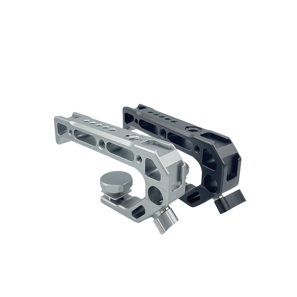 Camera Top Handle Hand Grip Handgrip Camera Cage Handle For Dslr Camera Cage Microphone Shoe Mount Silver 4713105112399