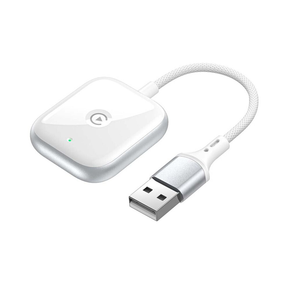 Photos - Cable (video, audio, USB) 2 in 1 Wireless Carplay Adapter Wired to Wireless Adapter Car AI Box Plug & Car Adapter White