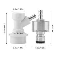 Carbonation Stainless Steel Carbonator with Liquid Lock Disconnect 1/4inch Hot Homebrew Soda Water Carbonate Beer