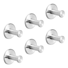 Heavy Duty Adhesive Stainless Steel Hook for Hanging Hats, Shower Accessories Storage Hangers for Bathroom Towel Holder
