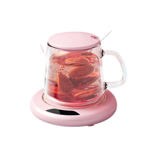 2PCS Thermostatic Heating Coaster USB Home Heating Coaster 3-Speed Adjustment Heating 55 Degrees Constant Temperature