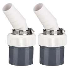 2Pcs Washing Machine Drain Adapter Input Diameter 18-24MM and Pipe Diameter 40MM Clamp PVC Dishwasher