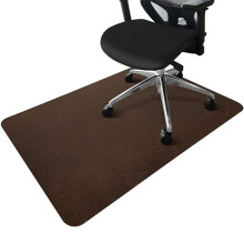Office Desk Chair Mat for Hardwood Floors, 36 x 48 NonSlip Floor Protector for Home Office, Brown