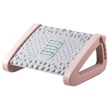 Under Desk Foot Rest with Massage Rollers, Ergonomic Rocking Foot Stool for Office and Home Pink