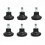 Office Chair Glides and Wheel Stoppers, Replacement Fixed Casters 4/5/6 Pack, Black, Floor Safe 1