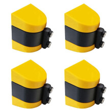 4X Barra Barriera Magnetica Retrattile, Cintura Barriera Coda con Adsorbimento Magnetico, Barriera Cordone di Sicurezza 10M
