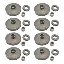 8X Chain Saw 3/8-7T Rim Sprocket with Chainsaw Clutch Drum for 45Cc 52Cc 58Cc Gasoline Engineg Parts Replacement