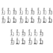 30Pcs C Clamps,U Clamps for Metal Working, Small Desk Clamp with Stable Wide Jaw Opening & Protective Pads/I- Design
