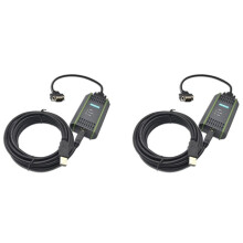 2X AMSAMOTION USB Programming Cable for S7-200/300/400 PLC RS485 Profibus MPI PPI Communication Replace