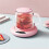 2PCS Thermostatic Heating Coaster USB Home Heating Coaster 3-Speed Adjustment Heating 55 Degrees Constant Temperature 4