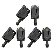 6Pcs Windscreen Washer Jet Universal Black Car Arm Windscreen Washer Wiper Blade Water Spray Jets Nozzle Accessories