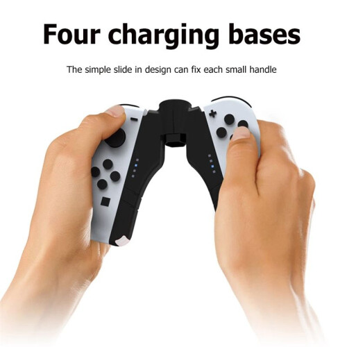 4-in-1 Game Controller Charger Grip for  / OLED Controller Charger  Handle Charging Dock 2