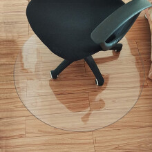 Office Chair Mat for Hardwood Floors, Round Transparent PVC Floor Protector, 60cm/24in