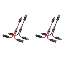 4X Solar Y Branch Cable Connectors, Solar Cable Parallell Adapter i Par för Solpanel, KabeltråDsplugg Verktygssats