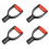 4X Plastic Spade Handle Shovel D Grip Handle, 32mm Inner Diameter Spade Snow Shovel Handle, (Red) 1