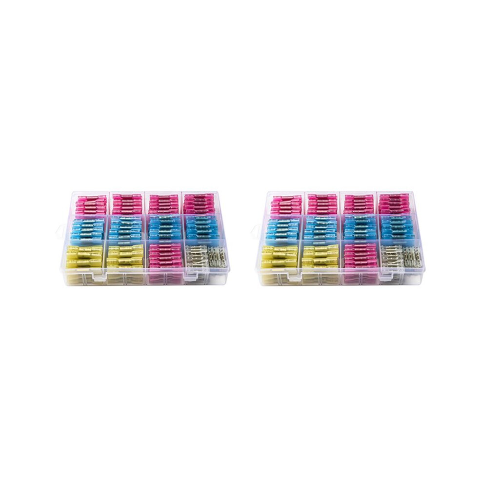 700Pcs Heat Shrink Butt Connectors, Marine Grade Waterproof Wire Connectors Kit,Crimp Connectors For Vehicle, Boat Truck 6033805453560