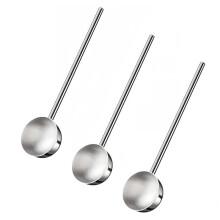 3X Kleine Suppenkelle Aus Edelstahl, Metall, Tiefer Löffel mit Ausgießer, 2 Unzen, Langer Griff, Soßenkelle, Hitzebeständig, 10,5 Zoll