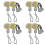 Ceiling Fan Light  Zing Ear ZE-109 Two-Wire Light  with Pull Cords for Ceiling Light Fans Lamps 8Pcs Silver 1