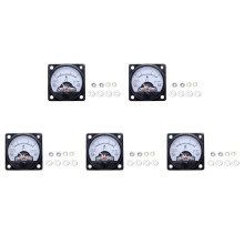 5X AC 0-3A Round Analog Panel Meter Current Measuring Ammeter Gauge Black